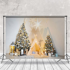 Aperturee - Aperturee Tent Stars Decoration Christmas Photography Backdrop