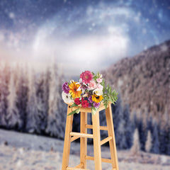 Aperturee - Natural Winter Scene Photography Backdrop Photo Shoot