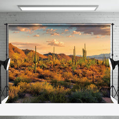 Aperturee - Desert Cactus Meadow Natural Landscape Backdrop