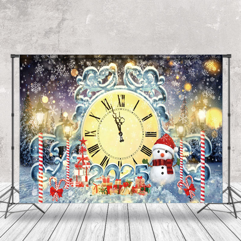 Aperturee - Happy New Year 2025 Countdown Christmas Backdrop