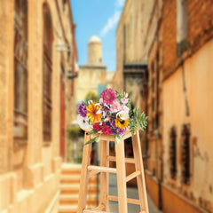 Aperturee - Rural Ancient Town Street Photography Backdrop