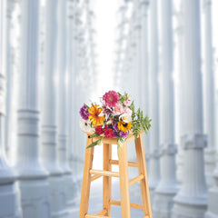 Aperturee - Infinitely Extending White Pillars Wedding Backdrop