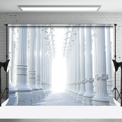 Aperturee - Infinitely Extending White Pillars Wedding Backdrop