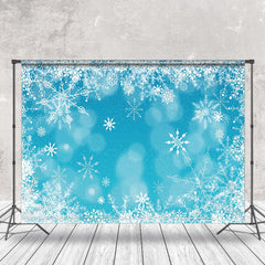 Aperturee - Beautiful Snowflake Polka Dot Bokeh Photo Backdrop