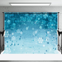 Aperturee - Cartoon Blue Snowflake Texture Photography Backdrop