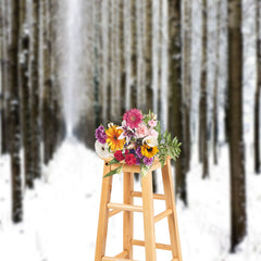 Aperturee - Snow Forest Scenery Winter Photography Backdrop