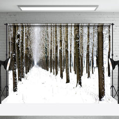 Aperturee - Snow Forest Scenery Winter Photography Backdrop