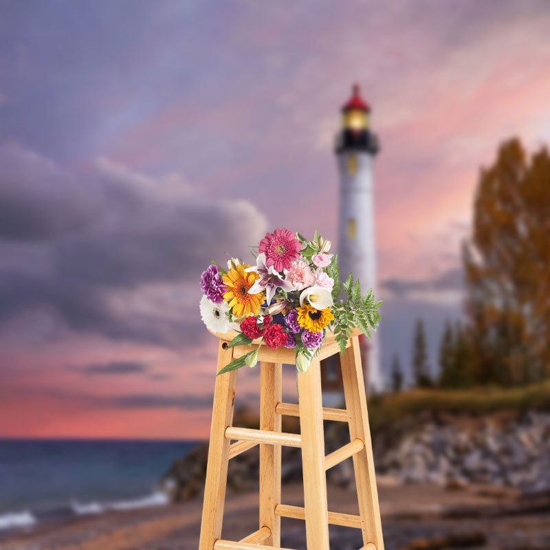 Aperturee - Lighthouse Sunset Natural Beauty Shooting Backdrop