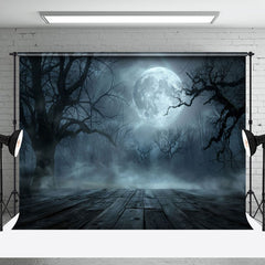 Aperturee - Spooky Dead Wood Forest Moon Halloween Backdrop