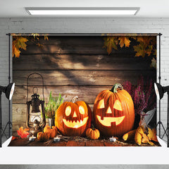 Aperturee - Pumpkin Wooden Board Kerosene Lamp Autumn Backdrop