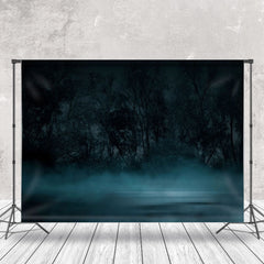 Aperturee - Foggy Black Forest Horror Night Halloween Backdrop