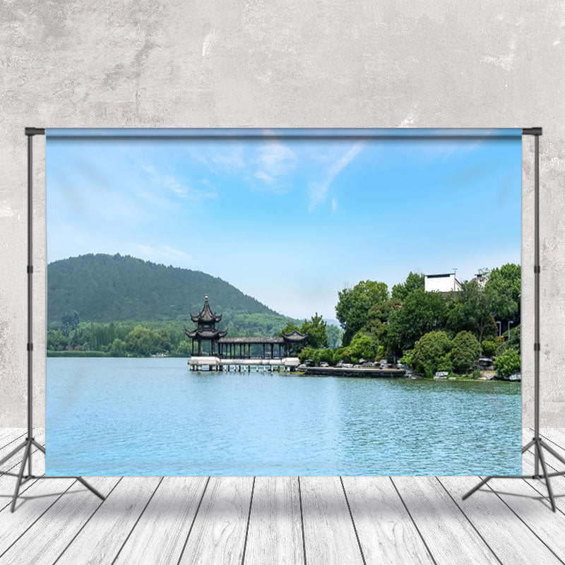 Aperturee - West Lake Beautiful Natural Scenery Photo Backdrop