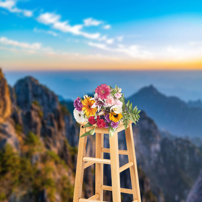 Aperturee - Mountain Top Sunrise Beautiful Natural Scenery Backdrop