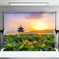 Aperturee - Guting Lotus Lake Landscape Photography Backdrop