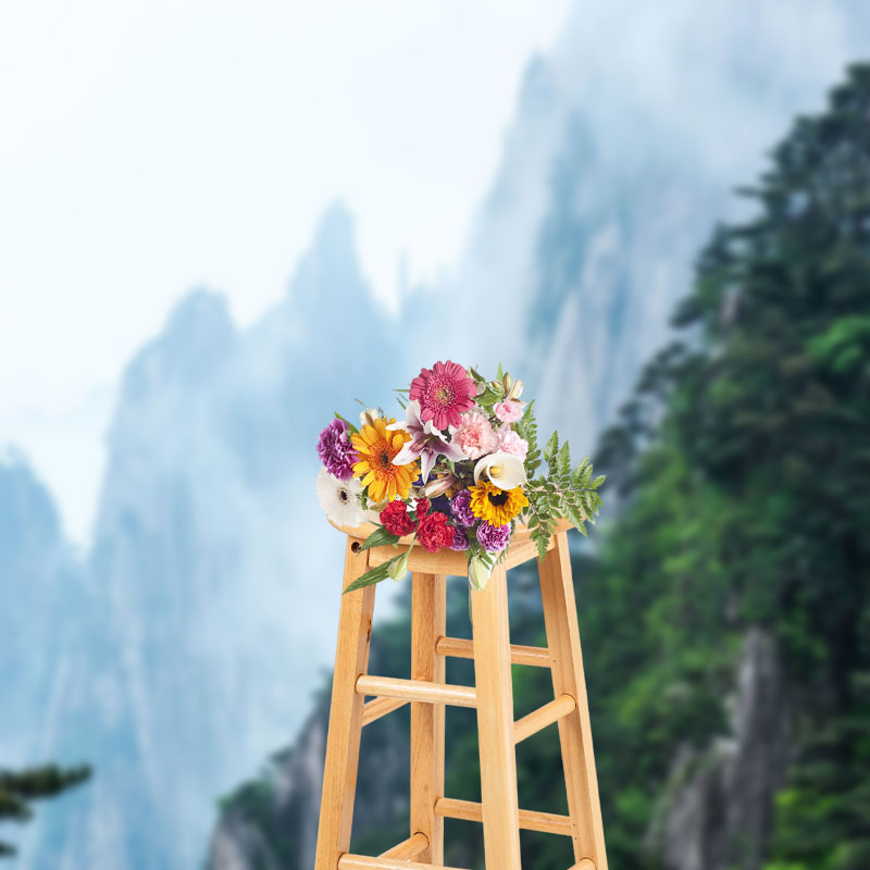 Aperturee - Steep Mountains Natural Wonders Photo Backdrop