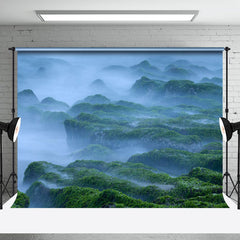 Aperturee - Misty Mountains Natural Scenery Photo Backdrop