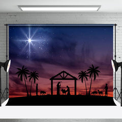 Aperturee - Aperturee Starry Night Holy Light Nativity Christmas Backdrop