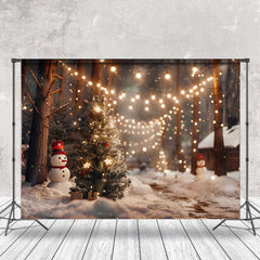 Aperturee - Aperturee Blurry Wild Field Light Strip Christmas Backdrop