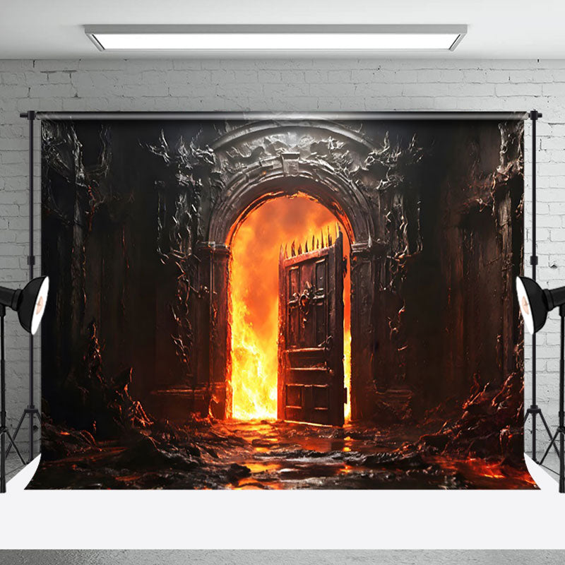 Aperturee - The Flames Burning Outside The Door Photo Backdrop