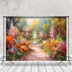 Aperturee - Watercolor Floral Spring Photography Backdrop