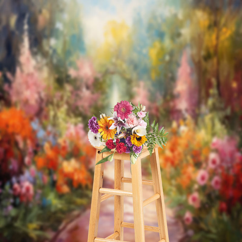 Aperturee - Watercolor Floral Spring Photography Backdrop