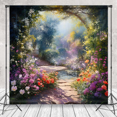 Aperturee - Wonderland Purple Floral Spring Photo Backdrop