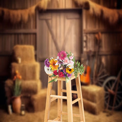 Aperturee - Haystack Guitar Wood Door Vintage Photo Backdrop