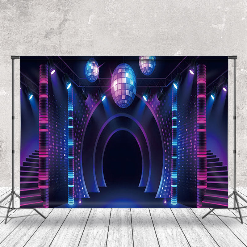 Aperturee - Disco Shiny Light Ball Dancing Party Photo Backdrop