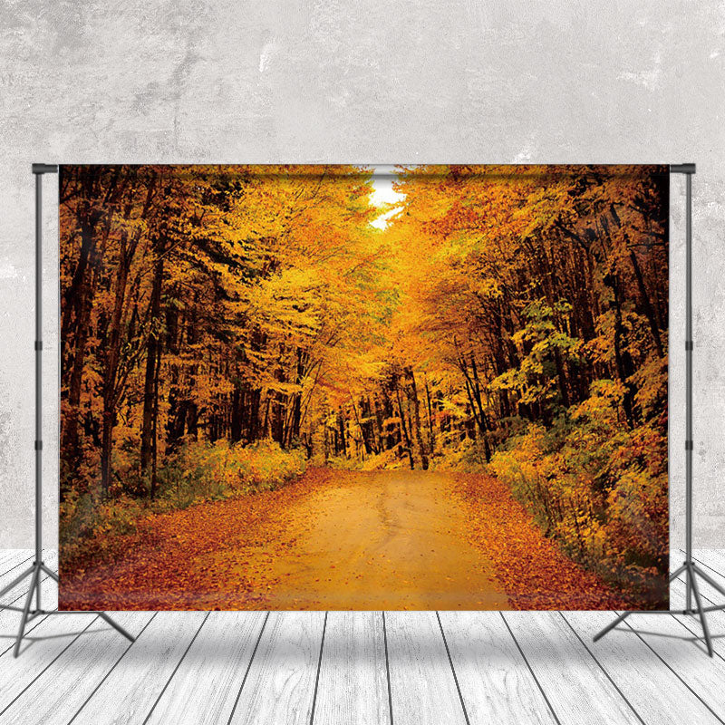 Aperturee - Forest Harvest Autumn Fallen Leaves Photo Backdrop