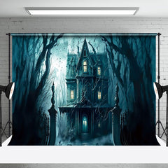 Aperturee - Haunted House Scary Night Foggy Halloween Backdrop