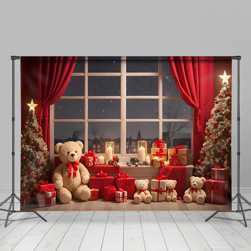 Aperturee - Aperturee Quiet Night Gift Window Celebrate Christmas Backdrop