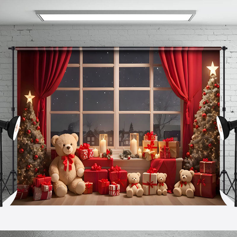 Aperturee - Aperturee Quiet Night Gift Window Celebrate Christmas Backdrop