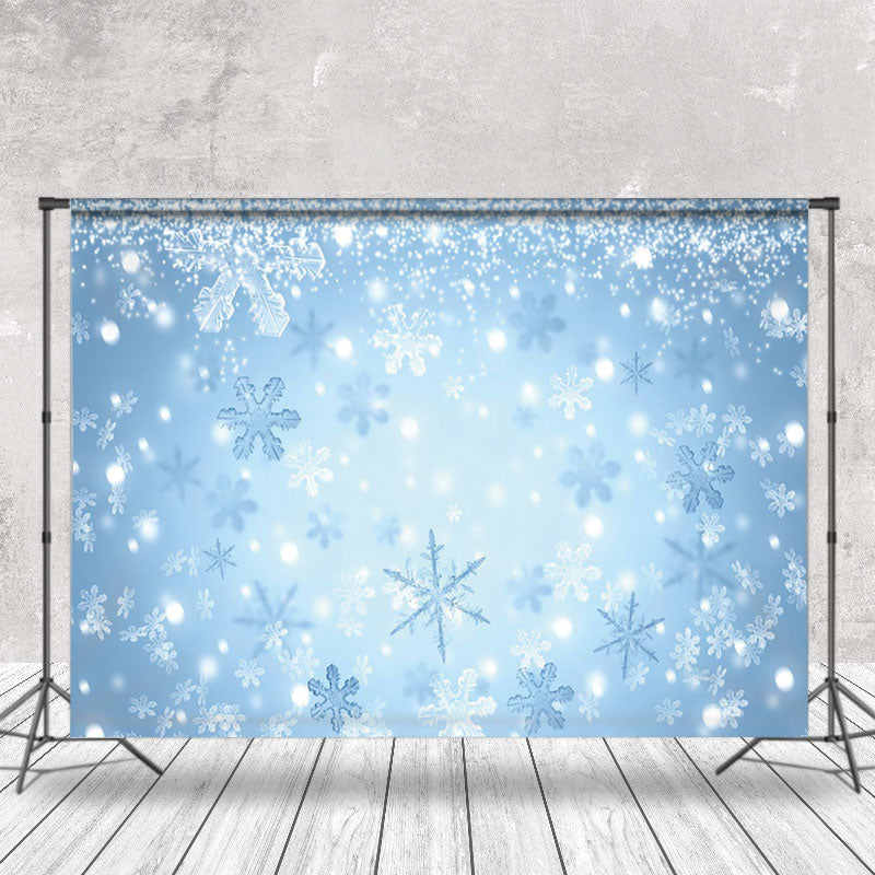 Aperturee - Aperturee Ice Snowflakes Bokeh Winter Photography Backdrop