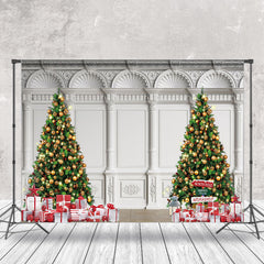 Aperturee - Aperturee Delicate Relief Wall Tree Gift Christmas Backdrop