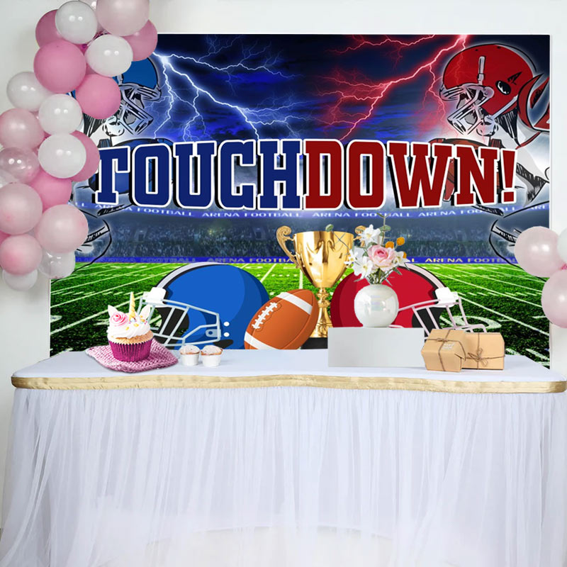 Aperturee - Aperturee Touchdown Party Electric Thrill Gold Trophy Backdrop