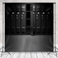 Aperturee - Aperturee Mysterious Dark Storage Lockers Open Door Backdrop