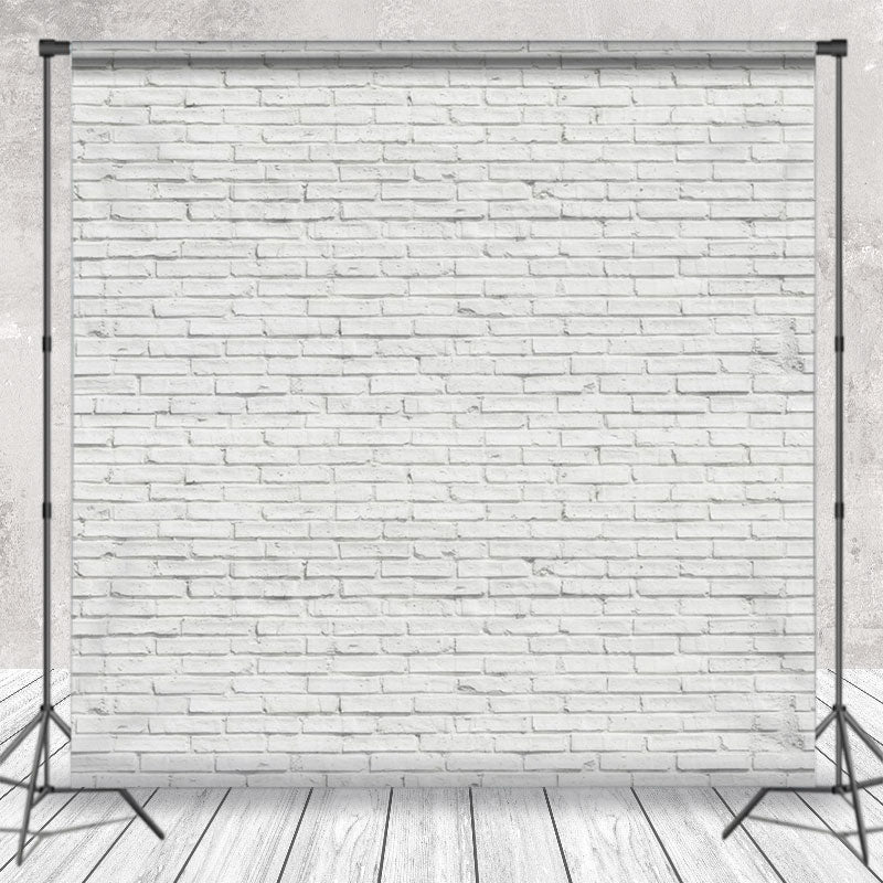 Aperturee - Aperturee Sleek Grey Brick Wall Texture Minimalist Backdrop