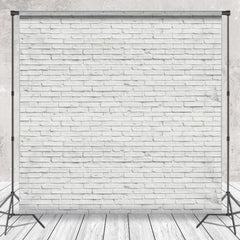 Aperturee - Aperturee Sleek Grey Brick Wall Texture Minimalist Backdrop