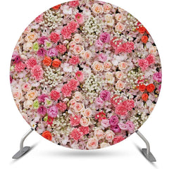 Aperturee - Romantic Colorful Floral Round Backdrop For Wedding