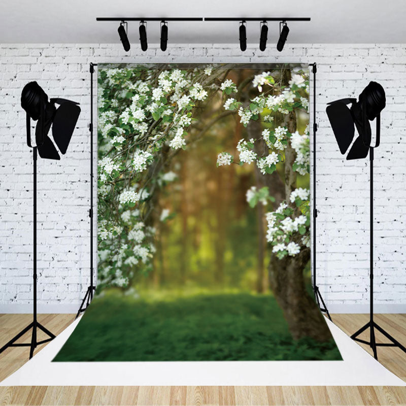 Aperturee - Pure Flowers Tree Bokeh Spring Photography Backdrop