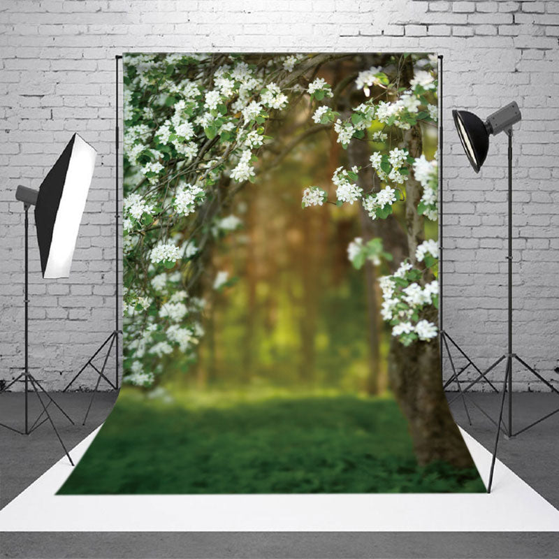 Aperturee - Pure Flowers Tree Bokeh Spring Photography Backdrop