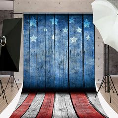 Aperturee - American Flag Plank Floor Sweep Photography Backdrop