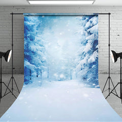 Aperturee - Aperturee Ethereal Winter Snowscape Mystic Forest Backdrop