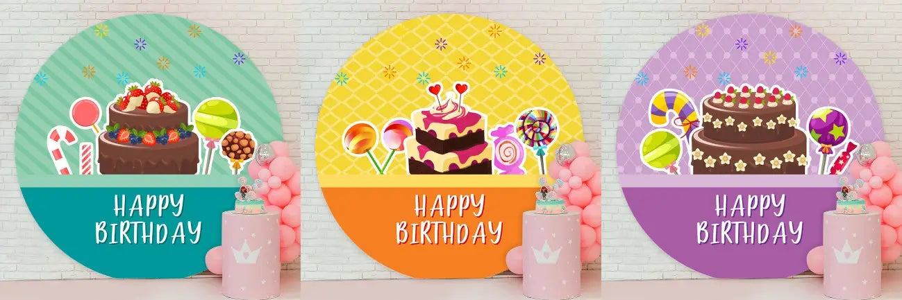 2022 Popular Birthday Party Decoration For Sweet Cake Backdrop