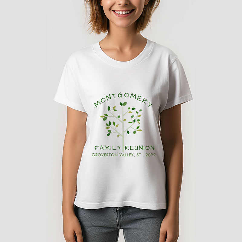 Aperturee - Family Reunion Vacation Modern Tree Personalized TShirt