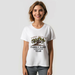 Aperturee - Personalized Family Reunion Tree TShirt Gift with Name