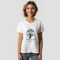 Aperturee - Black Green Tree Family Reunion Custom Name TShirt