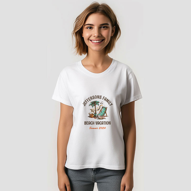 Aperturee - Matching Family Vacation Retro Beach Holiday Trip TShirt