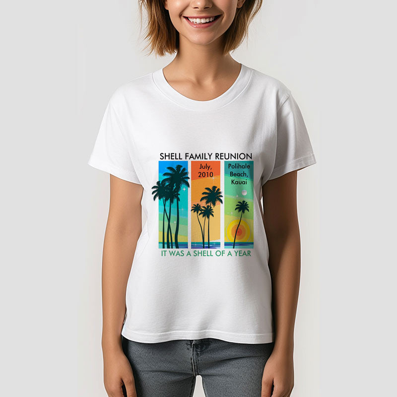 Aperturee - Vacation Sunset Shell Family Reunion Custom TShirt