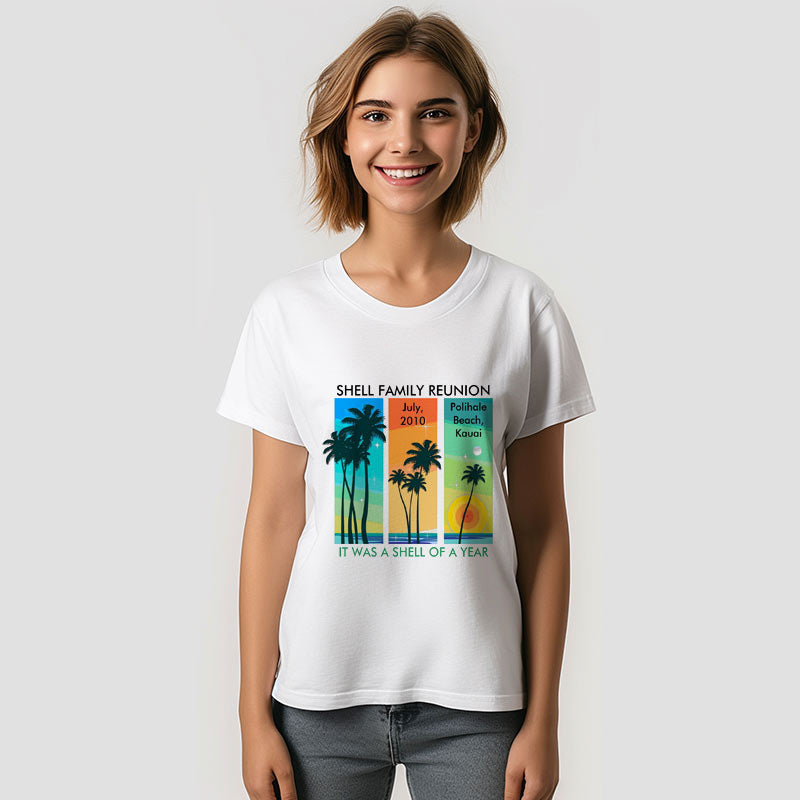 Aperturee - Vacation Sunset Shell Family Reunion Custom TShirt